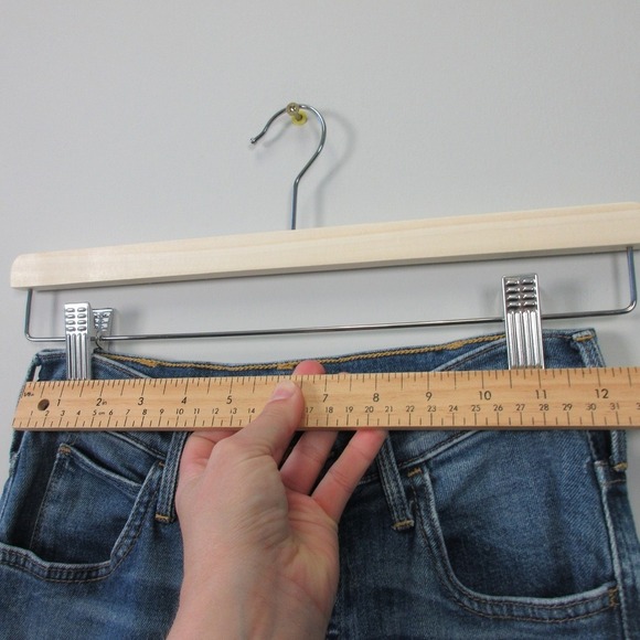 Mother The Tripper Weekender Fray Jeans Women 25 Light Wash Straight Button 524 - Picture 13 of 16